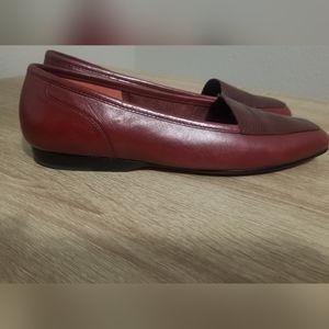 Enzo Angiolini Liberty Croc Burgundy Leather Loafers